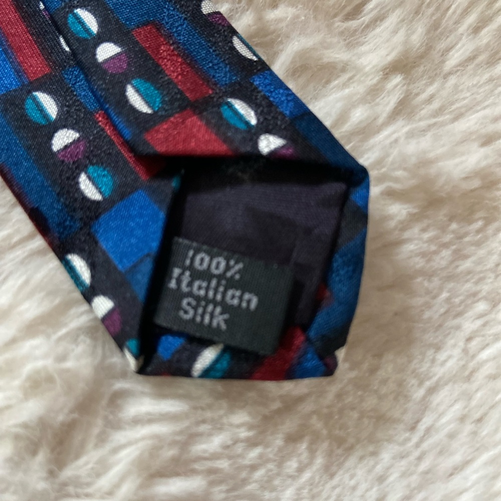 Gianfranco Ruffini Italy brown silk necktie - Picture 3 of 4